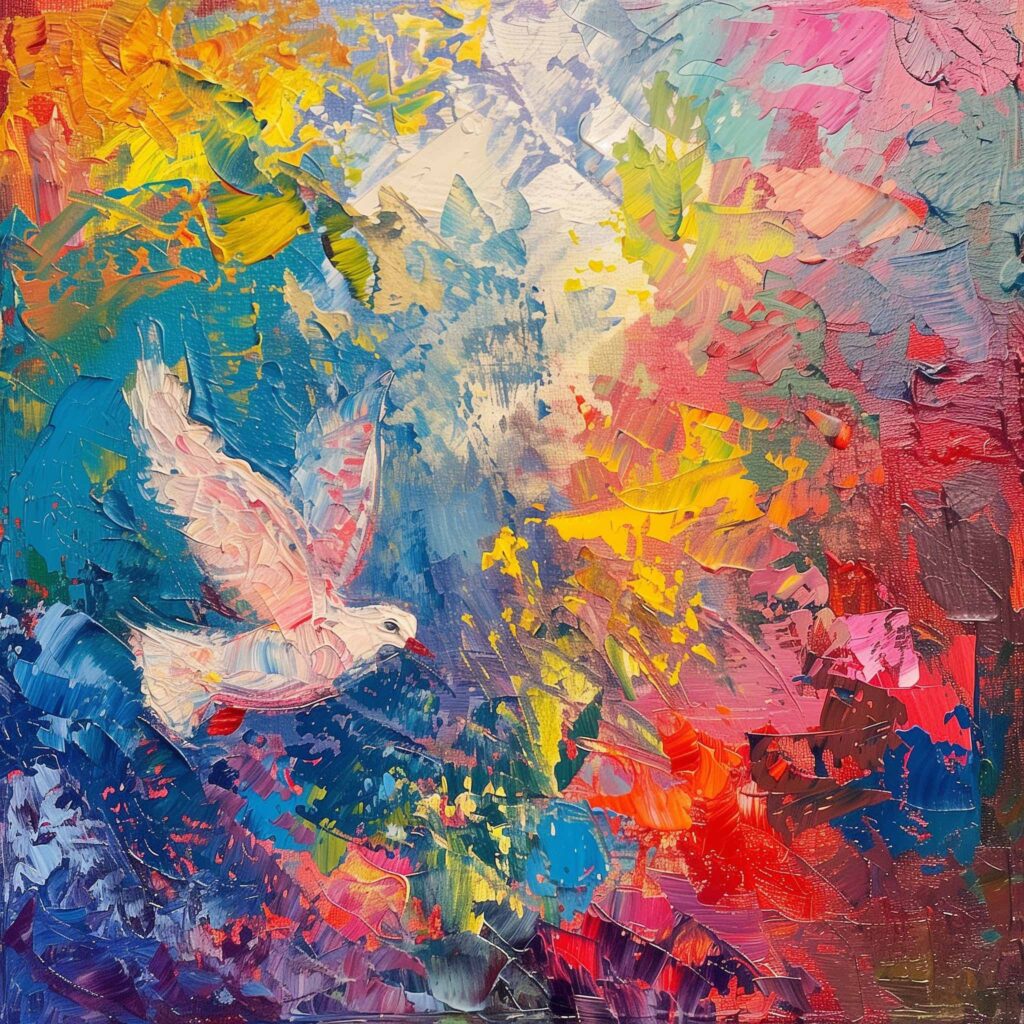 white dove peace wordofgod.ai oil painting peace